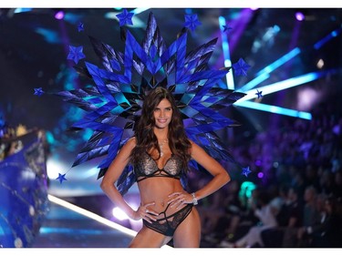 Brazilian model Sara Sampaio walks the runway at the 2018 Victoria's Secret Fashion Show on Nov. 8, 2018 at Pier 94 in New York City.