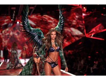 Danish model Josephine Skriver walks the runway at the 2018 Victoria's Secret Fashion Show on Nov. 8, 2018 at Pier 94 in New York City.