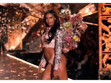 U.S. Model Jasmine Tookes walks the runway at the 2018 Victoria's Secret Fashion Show on Nov. 8, 2018 at Pier 94 in New York City.