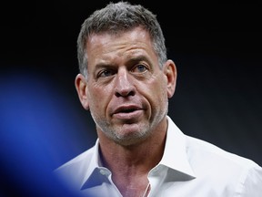 Hall of Fame quarterback and Fox Sports analyst Troy Aikman attends the game between the Los Angeles Rams and the New Orleans Saints at Mercedes-Benz Superdome on November 4, 2018 in New Orleans. (Wesley Hitt/Getty Images)