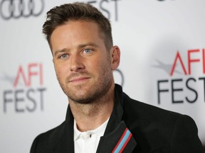 Armie Hammer attends the AFI Fest 2018 "On the Basis of Sex" Opening Night World Premiere Gala Screening at TCL Chinese Theatre in Los Angeles, Nov. 9, 2018.