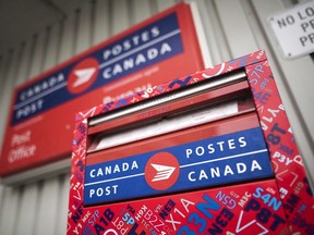 A mail box is seen outside a Canada Post office in Halifax on Wednesday, July 6, 2016.