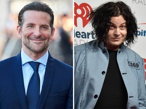 Bradley Cooper (L) and Jack White are seen in this combination shot.