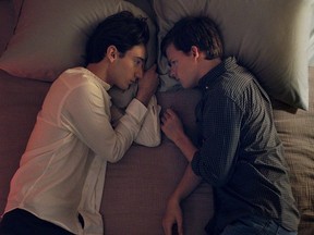 Actors Theodore Pellerin, left, and Lucas Hedges are shown in a scene from "Boy Erased" in this undated handout photo. (THE CANADIAN PRESS/HO, TIFF, Focus Features)