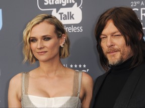 Diane Kruger and Norman Reedus attend the 23th Annual Critics Choice Awards in Los Angeles, Calif., Jan. 11, 2018. (Apega/WENN.com)