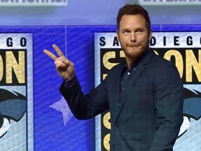 Chris Pratt walks onstage at the Warner Bros. 'The Lego Movie 2: The Second Part' theatrical panel during Comic-Con International 2018 at San Diego Convention Center on July 21, 2018 in San Diego, Calif.  (Kevin Winter/Getty Images)