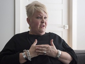 Audrey Parker, diagnosed with stage-four breast cancer which had metastasized to her bones and has a tumour on her brain, talks about life and death at her home in Halifax on Tuesday, Oct. 23, 2018.