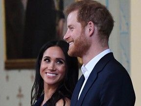 Prince Harry and Meghan, Duchess of Sussex attend a reception at Government House in Melbourne, Australia, on Oct. 18, 2018.