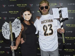 Singer and television personality Mel B and boyfriend Gary Madatyan attend Heidi Klum's 19th annual Halloween party at Lavo New York on Wednesday, Oct. 31, 2018, in New York. (Evan Agostini/Invision/AP)