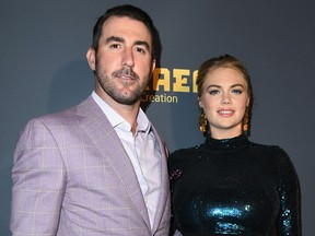 Justin Verlander and Kate Upton attend The Maxim Hot 100 Experience at Hollywood Palladium on July 21, 2018 in Los Angeles, Calif. (Jon Kopaloff/Getty Images)