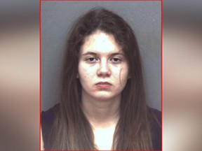 This January 2016, file photo provided by Blacksburg Police Department shows Virginia Tech student Natalie Keepers, who was arrested in connection with the death of Nicole Lovell.