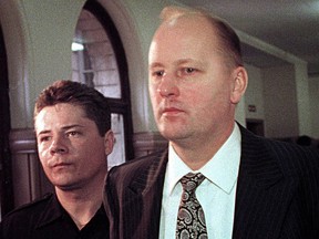 In a Thursday, April 15, 1999 file photo, Tim Boczkowski is led away from a courtroom in Pittsburgh, Pa. (AP Photo/Gary Tramontina)