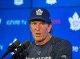 Toronto Maple Leafs head coach Mike Babcock addresses media following a Leafs game day skate at the Scotiabank Arena in Toronto on Monday Oct. 29, 2018. Ernest Doroszuk/Toronto Sun