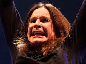 Ozzy Osbourne of Black Sabbath performs at Rexall Place in Edmonton, on Tuesday, April 22, 2014.