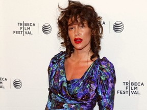 In this April 19, 2015 file photo, Paz de la Huerta attends the Tribeca Film Festival world premiere of "Bare" in New York.