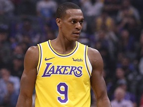 Los Angeles Lakers guard Rajon Rondo.