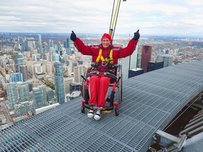 Ruth Ellis, 87, experienced the thrill of a lifetime by conquering the CN Tower's Edgewalk. (Supplied photo)