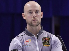 Ryan Fry looks on during his team's loss to Team Epping at the 2017 Roar of the Rings Canadian Olympic Trials in Ottawa on Dec. 8, 2017.