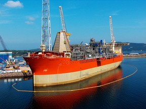 Husky handout photo of the SeaRose FPSO (floating production, storage and offloading vessel) in the White Rose offshore oil project, the third offshore oil development on Canada's East Coast.