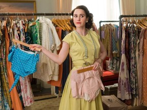 Actor Rachel Brosnahan is shown in a scene from "The Marvelous Mrs. Maisel" in this undated handout photo.