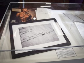 Items that belonged to rapper Tupac Shakur are now part of the Blockson Collection at Temple University, in Philadelphia, Thursday, Nov. 1, 2018.