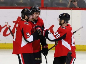 Ottawa Senators winger Bobby Ryan (left) has been very impressed by the youngsters on the team.