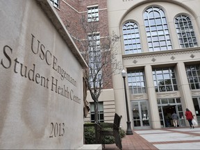 This Tuesday, May 22, 2018 file photo shows the University of Southern California's Engemann Student Health Center in Los Angeles. Detectives were trying to determine whether nude photographs linked to former USC gynecologist Dr. George Tyndall show any of the hundreds of women who allege he sexually harassed them during examinations. (AP Photo/Richard Vogel, File)