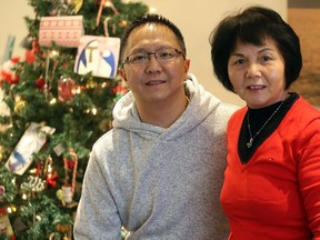 Mom, Hui Ju and son, Michael Pan, on Monday Dec. 24, 2018.