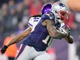 Josh Gordon of the New England Patriots runs on his way to scoring a touchdown against the Minnesota Vikings at Gillette Stadium on December 2, 2018 in Foxborough. (Billie Weiss/Getty Images)
