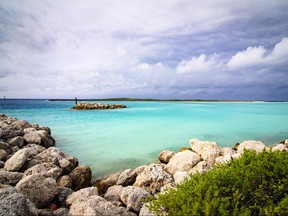 Storm clouds approach Castaway Cay in the Bahamas in this undated file photo. (Getty Images)