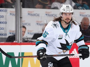 Erik Karlsson of the San Jose Sharks skates during a game against the Arizona Coyotes at Gila River Arena on December 8, 2018 in Glendale. (Christian Petersen/Getty Images)