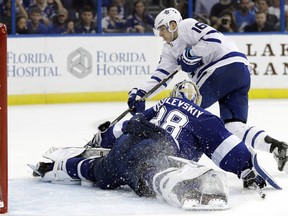 The Lightning and Maple Leafs, the top two treams in the NHL by points, face off on Wednesday night 8, in Tampa, Fla. (Chris O'Meara/The Associated Press)