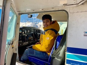 Fourteen-year-old pilot Mohammed Faizy.