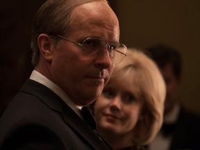 Christian Bale (left) stars as Dick Cheney and Amy Adams (right) stars as Lynne Cheney in Adam McKay's Vice, an Annapurna Pictures release. (Matt Kennedy/Annapurna Pictures)