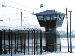 The guard tower at Edmonton Institution, the city's maximum security prison.