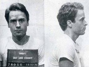 Ted Bundy booking photo from the 1970s.