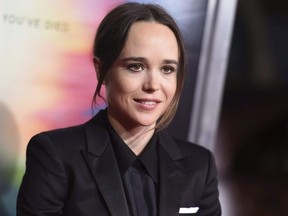 Ellen Page arrives at the world premiere of "Flatliners" at The Theatre at Ace Hotel in Los Angeles on September 27, 2017. A Nova Scotia-born Hollywood actress is doubling down on her criticism of a Nova Scotia pulp mill looking to build an effluent pipeline to the ocean. In a Saturday morning tweet, Ellen Page said the provincial government needs to stop its "corporate welfare" for Northern Pulp, which the actress said is "literally destroying the province."