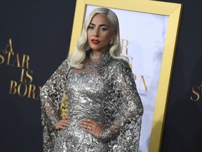 In this Sept. 24, 2018 file photo, Lady Gaga arrives at the Los Angeles premiere of "A Star Is Born," at the Shrine Auditorium.