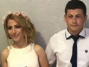 Metehan Yurdoglu, 22, left, has been accused of killing his bride, Gullu Yurdoglu, 21, on their wedding day. FACEBOOK