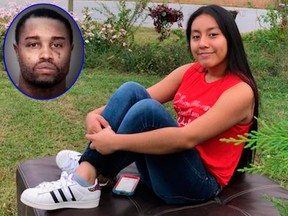 A statement issued by the FBI says Michael Ray McLellan (inset) has been charged in connection with the kidnapping and murder of 13-year-old Hania Noelia Aguilar.  (Robeson County Sheriff's Office via AP/FBI via AP)
