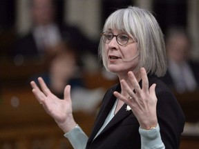 Employment, Workforce Development and Labour Minister Patricia Hajdu responds to a question during Question Period in the House of Commons Thursday Nov. 22, 2018 in Ottawa.
