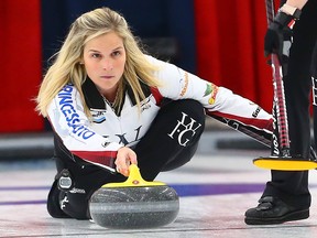 Skip Jennifer Jones in seen in an Oct. 8, 2018, file photo.