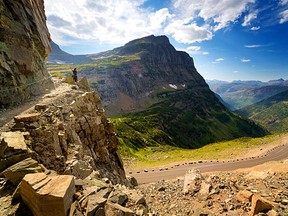 Logan pass in glacier National Park, Montana, on partly cloudy summer afternoon. (Getty Images)