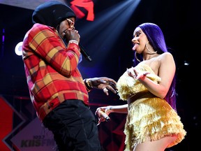 Offset (L) and Cardi B perform onstage during 102.7 KIIS FM's Jingle Ball 2018 Presented by Capital One at The Forum on Nov. 30, 2018 in Inglewood, Calif.