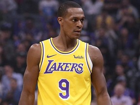 Los Angeles Lakers guard Rajon Rondo.