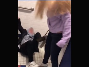 This video of an altercation in a bathroom at Chartiers Valley High School in Collier Township, Pa., has gone viral.