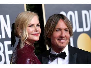 BEVERLY HILLS, CA - JANUARY 06:  Nicole Kidman (L) and Keith Urban attend the 76th Annual Golden Globe Awards at The Beverly Hilton Hotel on January 6, 2019 in Beverly Hills, California.