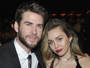 Liam Hemsworth and Miley Cyrus attend the G'Day USA Gala at 3LABS on January 26, 2019 in Culver City, California.