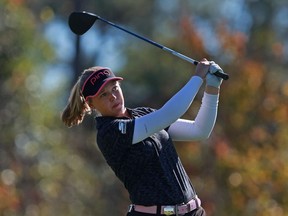 Brooke Henderson of Canada hits her tee shot on the seventh hole during the second round of the Diamond Resorts Tournament of Champions at Tranquilo Golf Course at Four Seasons Golf and Sports Club Orlando on January 18, 2019 in Lake Buena Vista, Florida.