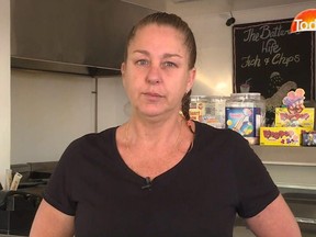 Carolyn Kerr -- a domestic abuse survivor -- says her fish and chip shop is being driven out of business by activists because its called The Battered Wife.